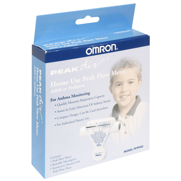 slide 1 of 1, Omron Peak Air Home Use Peak Flow Meter - Adult or Pediatric, 1 ct