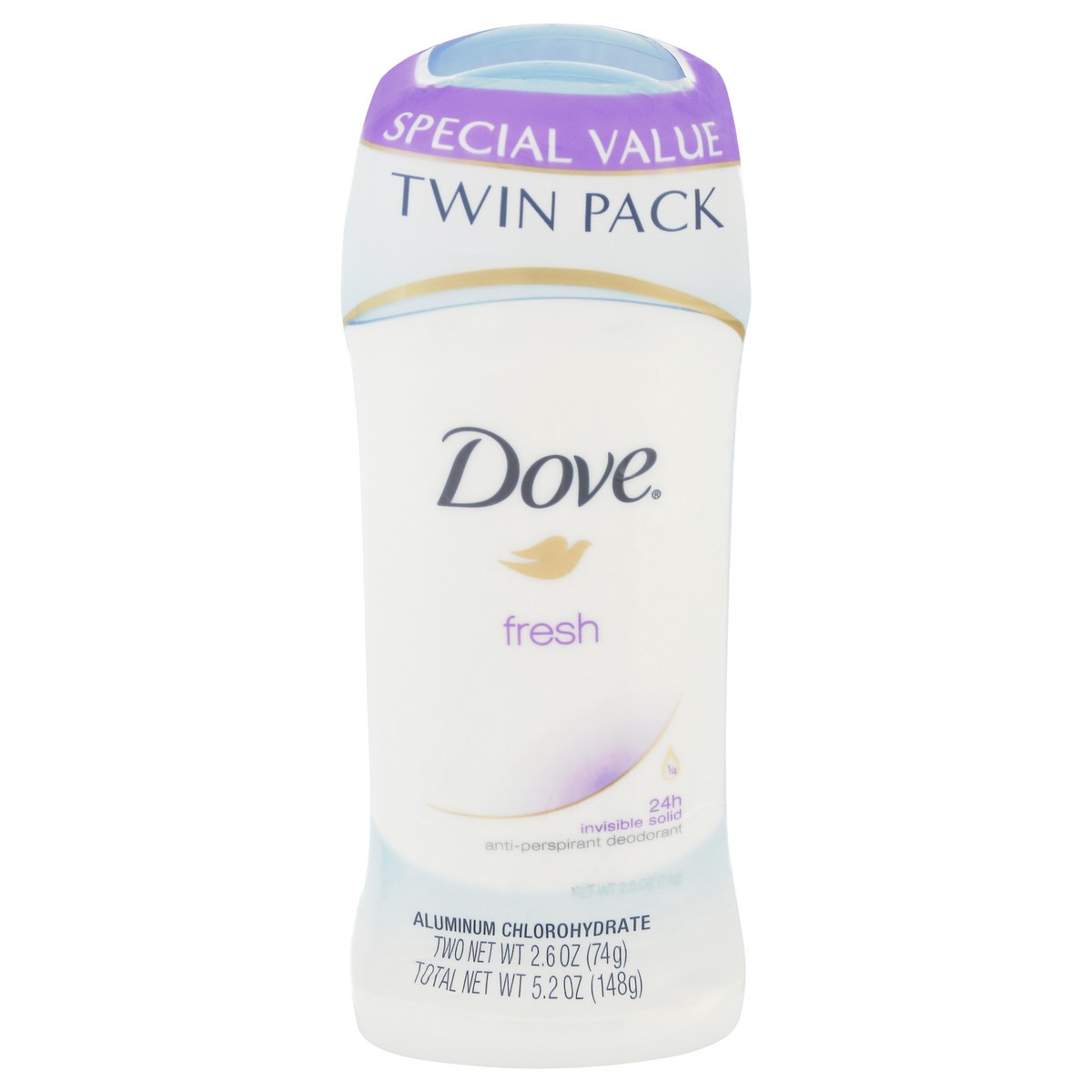 Dove Fresh Antiperspirant Deodorant, Twin Pack 2.6 oz Shipt