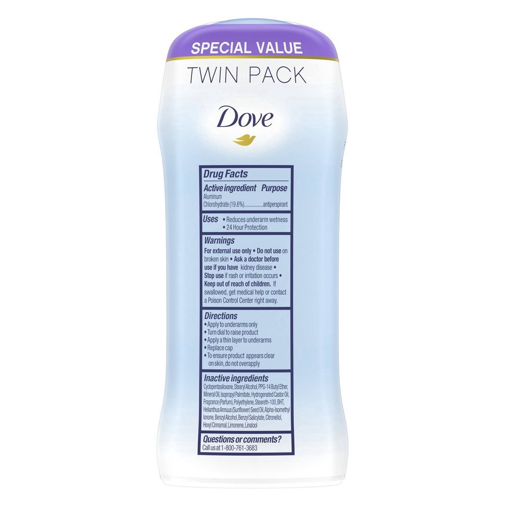 slide 5 of 9, Dove Invisible Solid Antiperspirant Deodorant Stick Fresh,, 2.6 oz, 2 Count , 2.6 oz