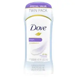 Dove Invisible Solid Antiperspirant Deodorant Stick Fresh,, 2.6 oz, 2 Count 