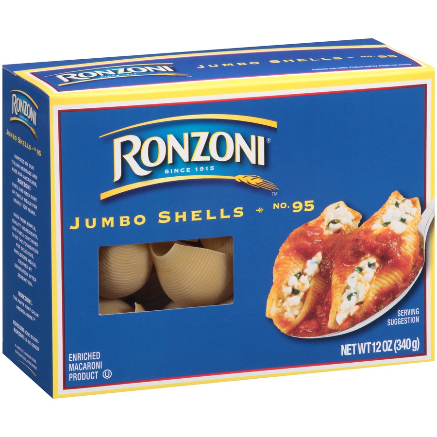 slide 2 of 8, Ronzoni Jumbo Shells, 12 oz