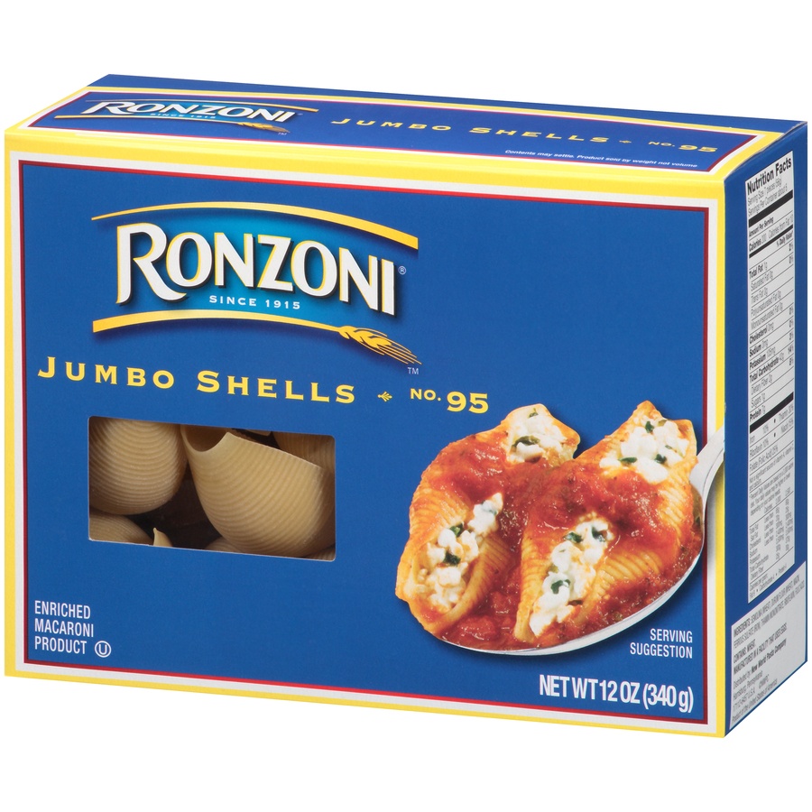slide 3 of 8, Ronzoni Jumbo Shells, 12 oz