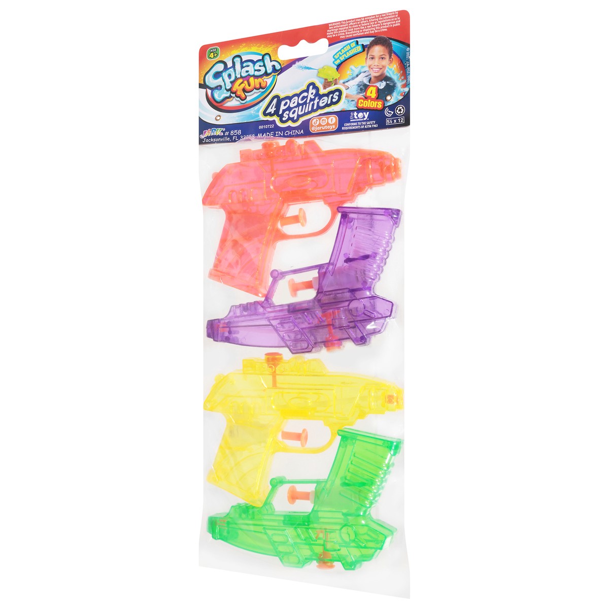 slide 11 of 13, Ja-Ru Splash Fun 4 Colors Squirters 4 ea, 4 ct