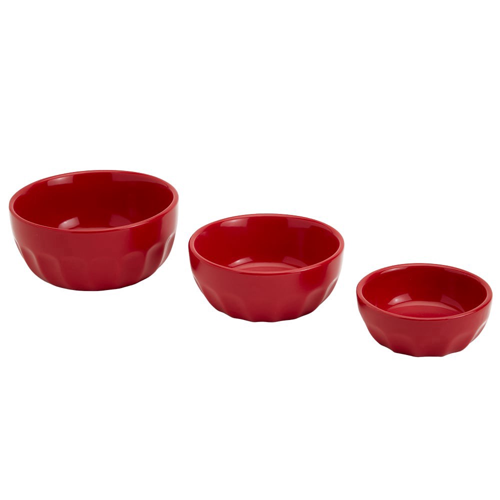 slide 2 of 2, Tabletops Unlimited Mason Craft And More Stoneware Cafe Tidbit Bowl Set - Red, 3 ct