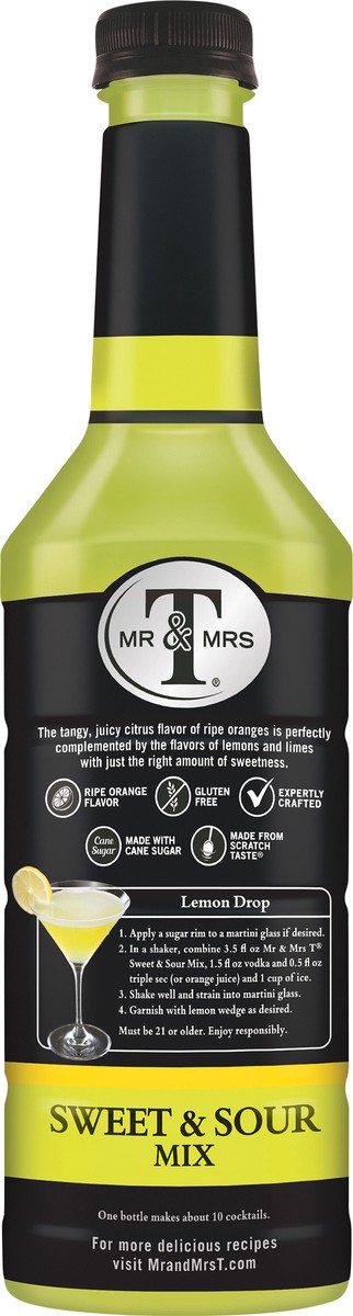 slide 5 of 7, Mr & Mrs T Sweet & Sour Mix, 1 L bottle, 1 liter