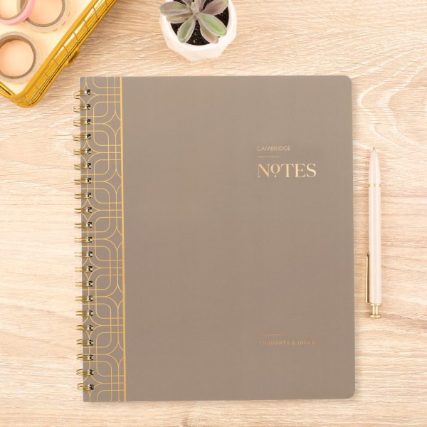 slide 6 of 7, Cambridge® WorkStyle® Notebook, 80 Sheets, Timeless Taupe, Large, 8 1/2"" x 11"", 1 ct