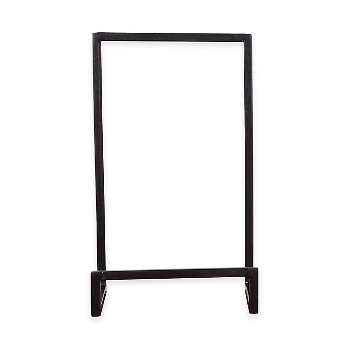 slide 1 of 1, San Miguel Tribeca Metal Easel - Dark Brown, 11.9 in