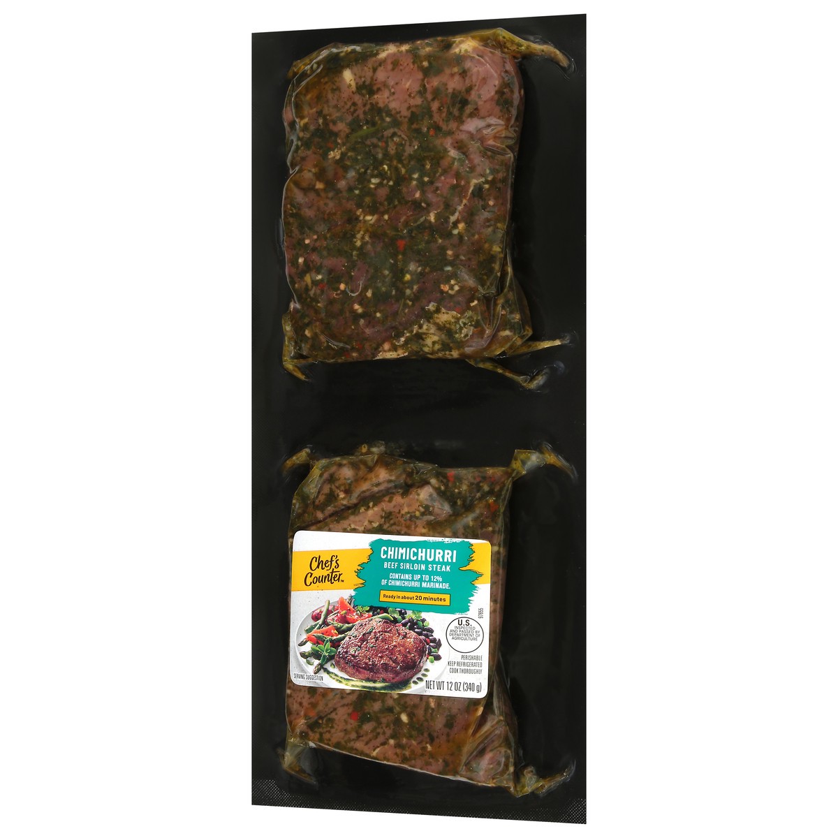 slide 2 of 4, Chefs Counter Sirloin Steak Chimichurri 12 Oz - 12 OZ, 12 oz