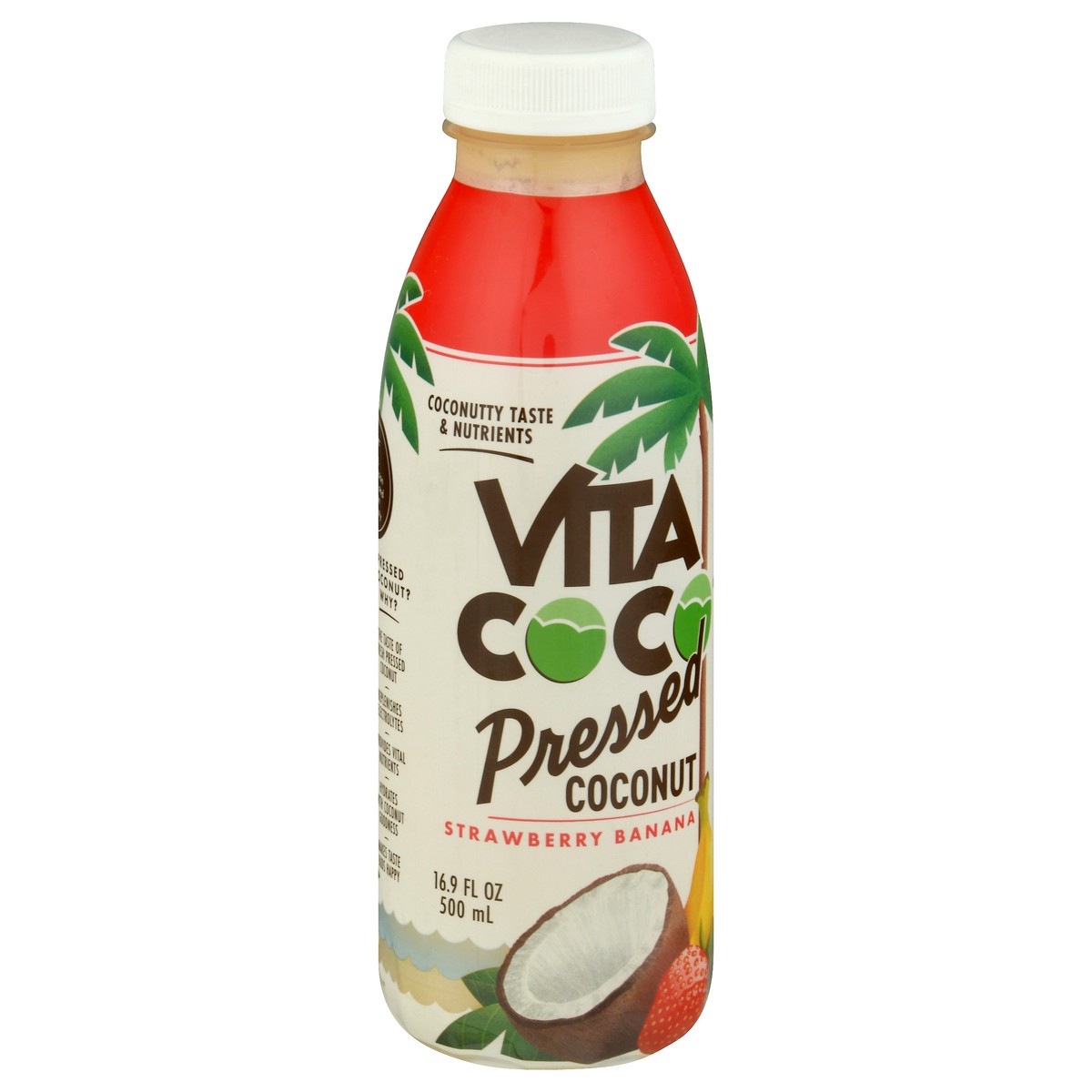 slide 2 of 11, Vita Coco Pressed Strawberry Banana Coconut Water Bottle, 16.9 fl oz