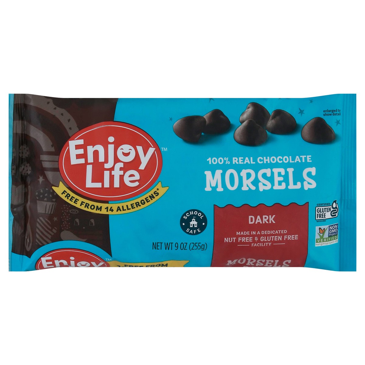 slide 1 of 9, Enjoy Life Baking Chocolate Dark Chocolate Morsels, 9 oz Bag, 9 oz