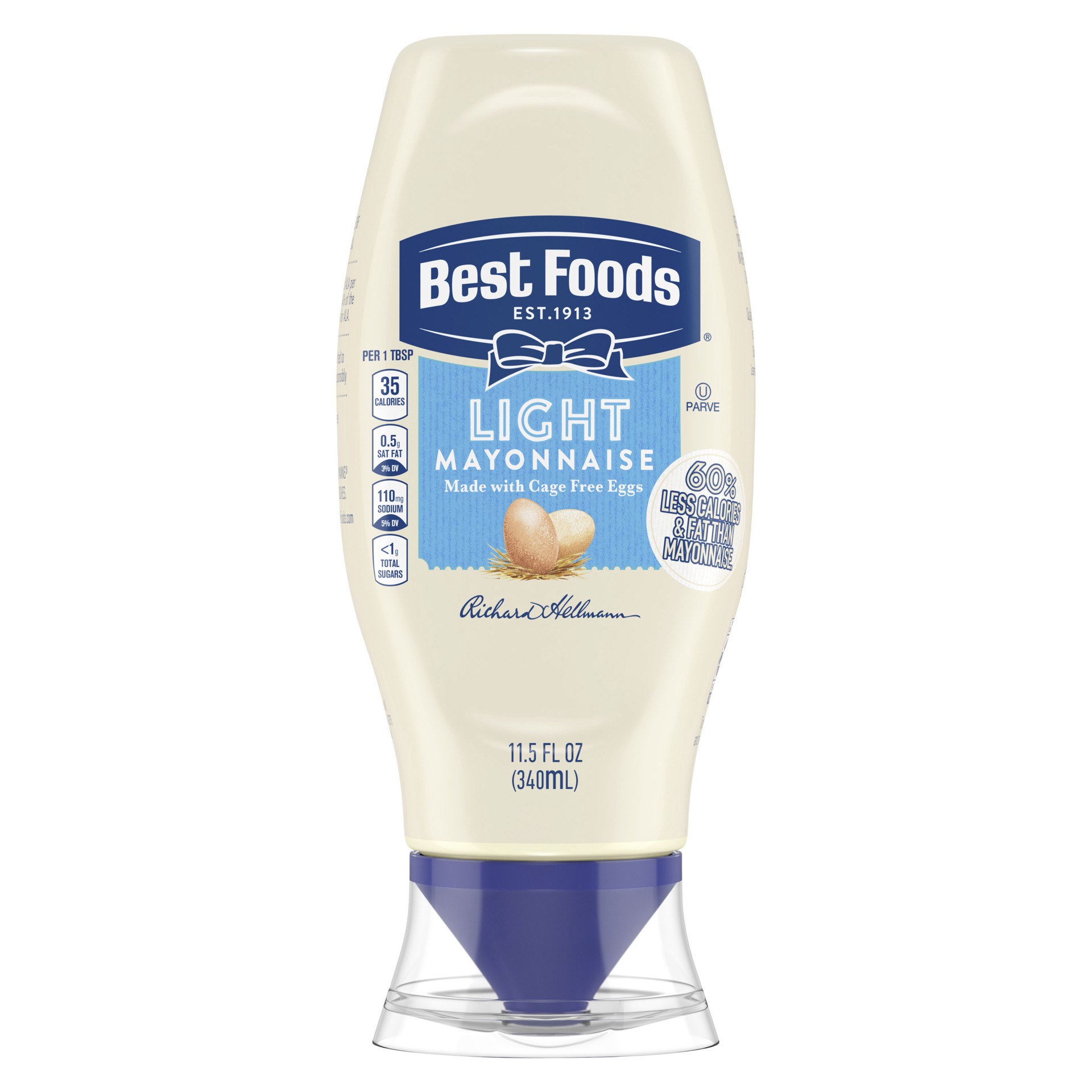 slide 1 of 7, Best Foods Light Mayonnaise Squeeze, 11.5 oz, 11.5 oz