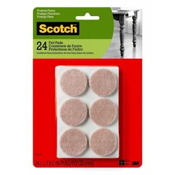 Scotch 1.5" 24pk Felt Pads Beige