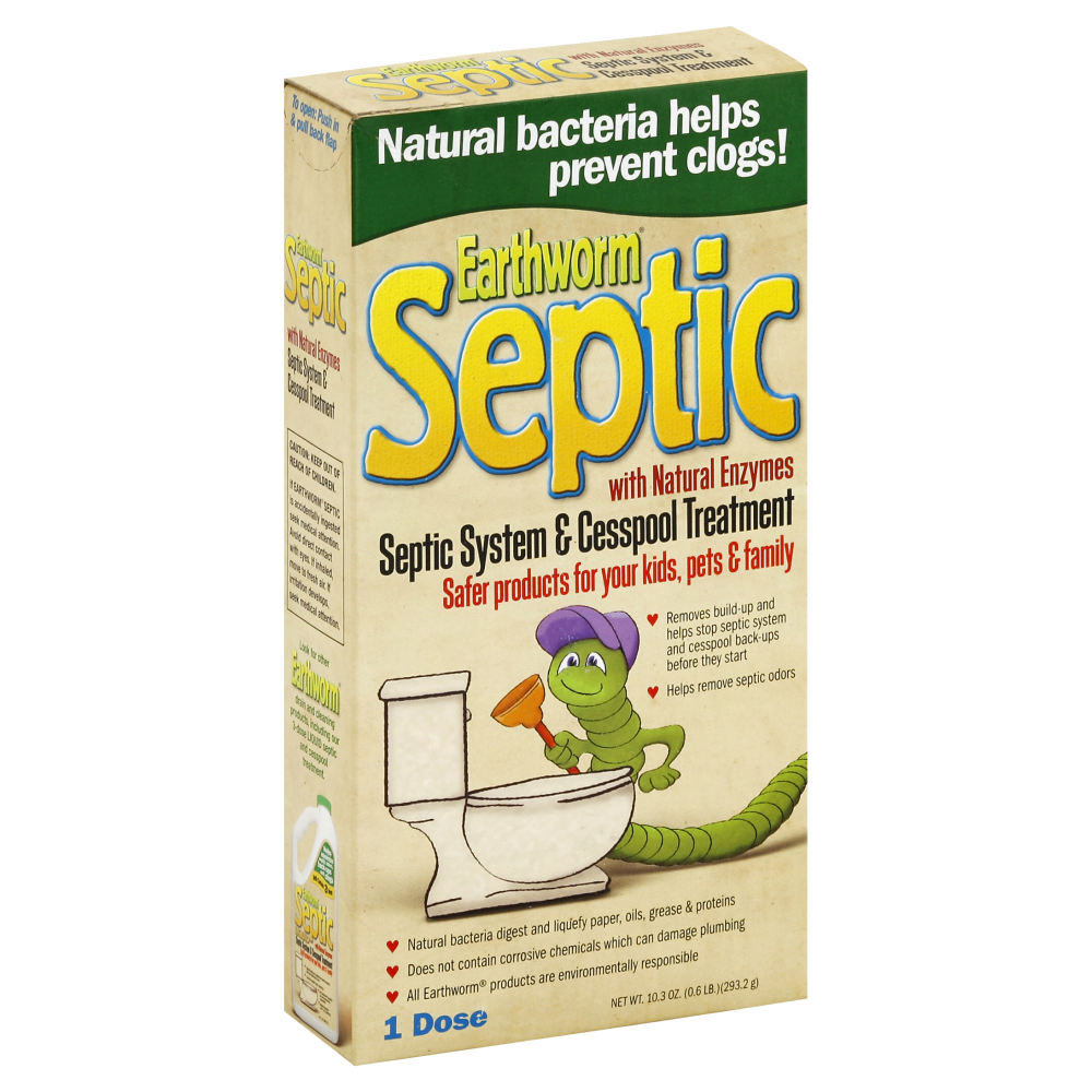 slide 1 of 1, Earthworm Septic System & Cesspool Treatment, 10.3 oz