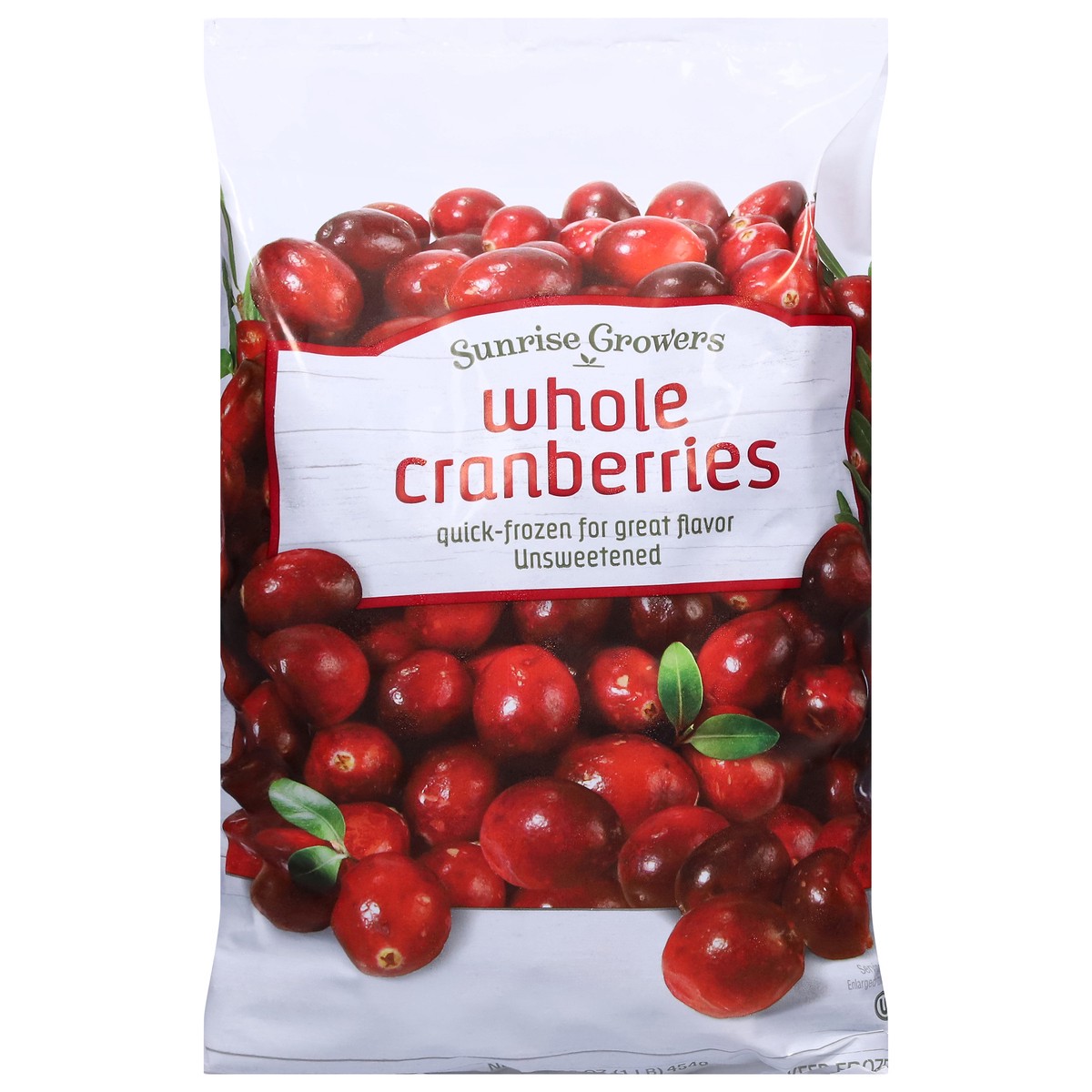 slide 1 of 9, Sunrise Growers Whole Cranberries 16 oz, 16 oz