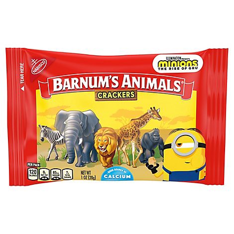 slide 1 of 1, Barnums Animals Crackers Original - 1 Oz, 1 oz