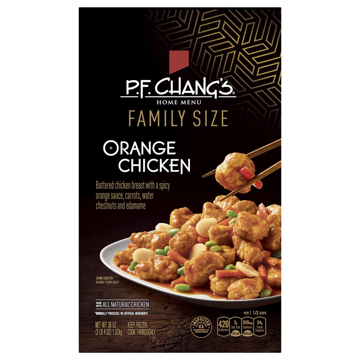 slide 1 of 9, P.F. Chang's Home Menu Family Size Orange Chicken 36 oz, 36 oz