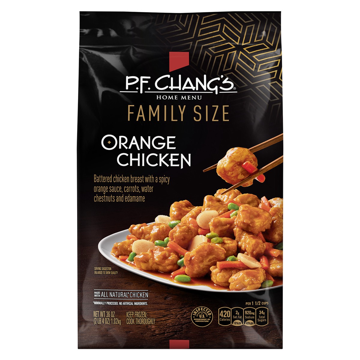 slide 6 of 9, P.F. Chang's Home Menu Family Size Orange Chicken 36 oz, 36 oz