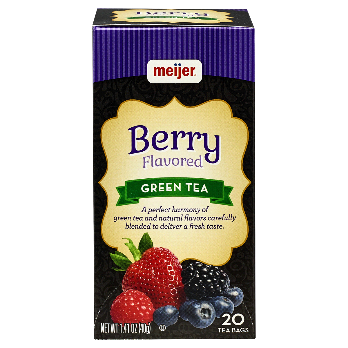 slide 1 of 2, Meijer Berry Green Tea, 20 Bags, 1 ct