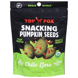 Top Fox Pop Roasted Chile Lime Pumpkin Seeds 3.5 oz