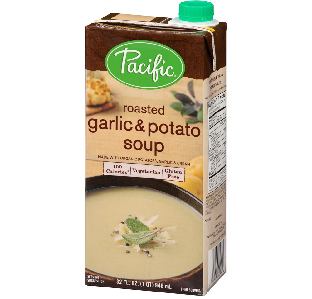 slide 4 of 7, Pacific Roasted Garlic & Potato Soup, 32 fl oz