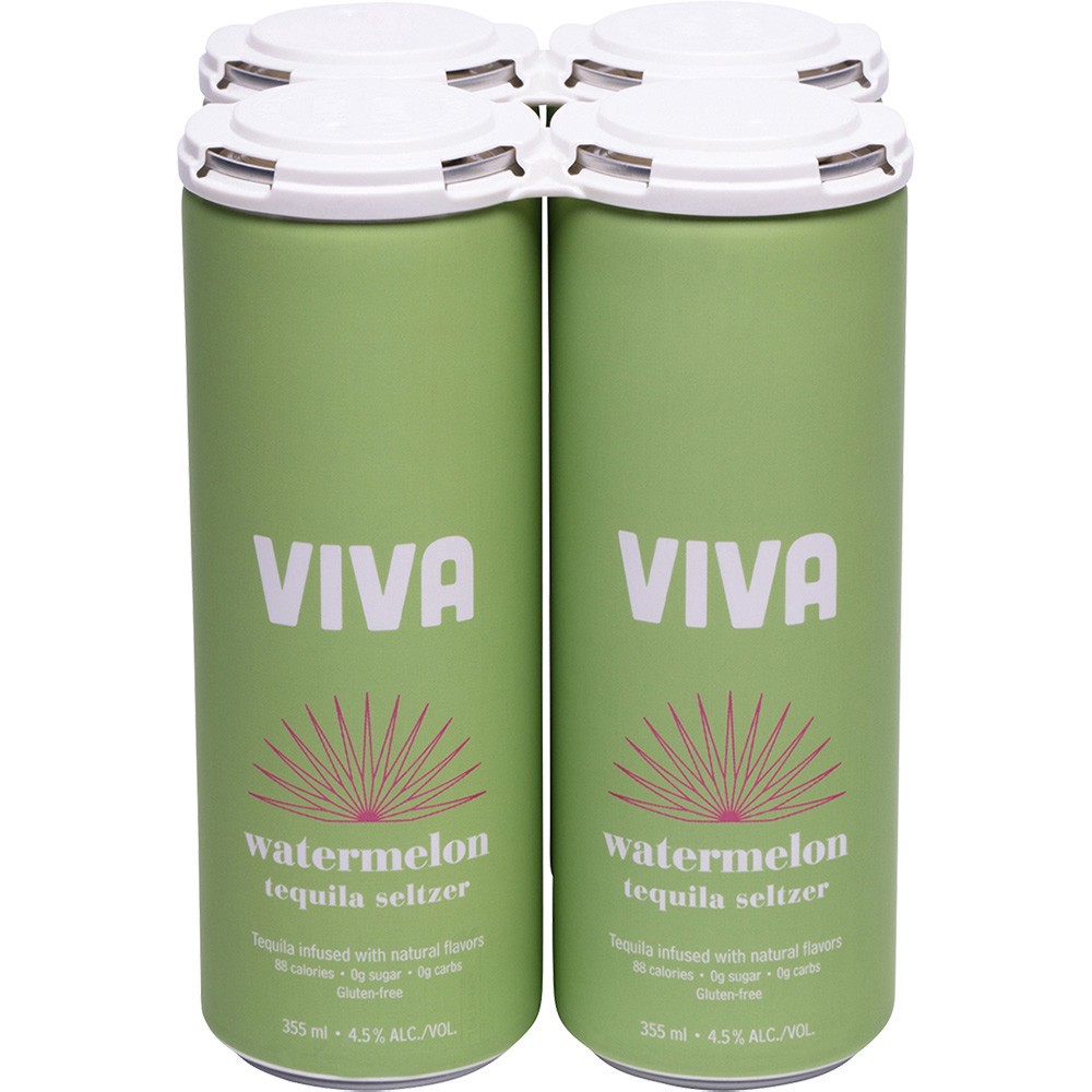 slide 1 of 1, Viva Tequila Seltzer Watermelon, 4 ct; 12 oz