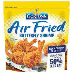 Gorton's Gorton’s Air Fried Butterfly Shrimp 100% Whole Shrimp, Breaded Tail-On-Shrimp, Frozen, 9 Ounce Resealable Bag