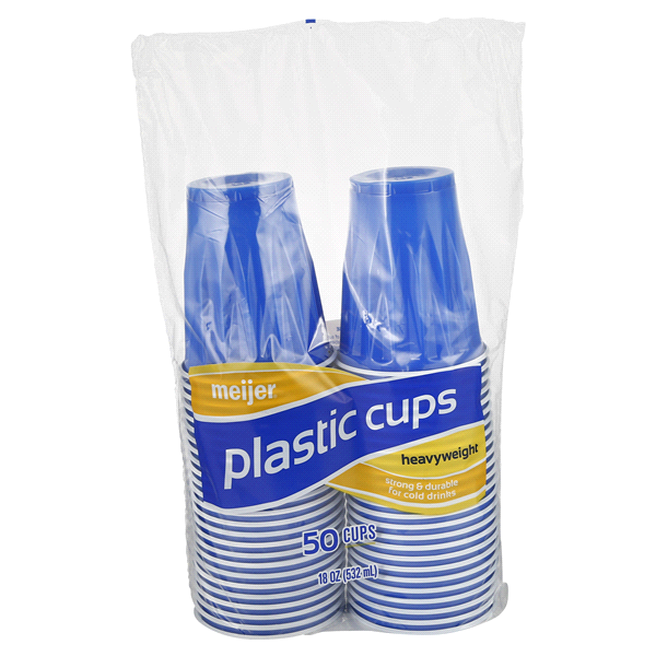 slide 1 of 1, Meijer Plastic Party Cups, 50 ct; 18 oz