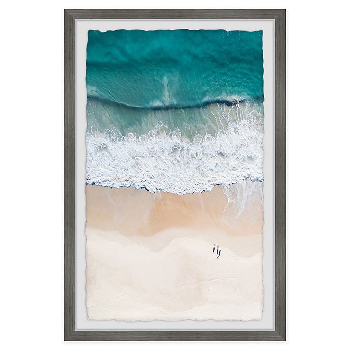 slide 1 of 6, Marmont Hill Waves and Shorelines Framed Wall Art, 16 in x 24 in