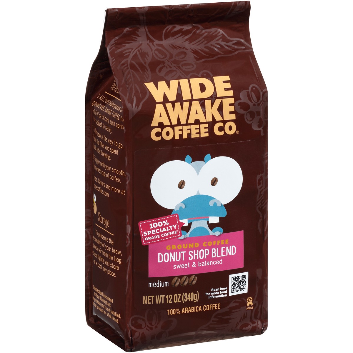 slide 9 of 9, Wide Awake Coffee Co. Medium Roast Donut Shop Blend 100% Arabica Ground Coffee - 12 oz, 12 oz