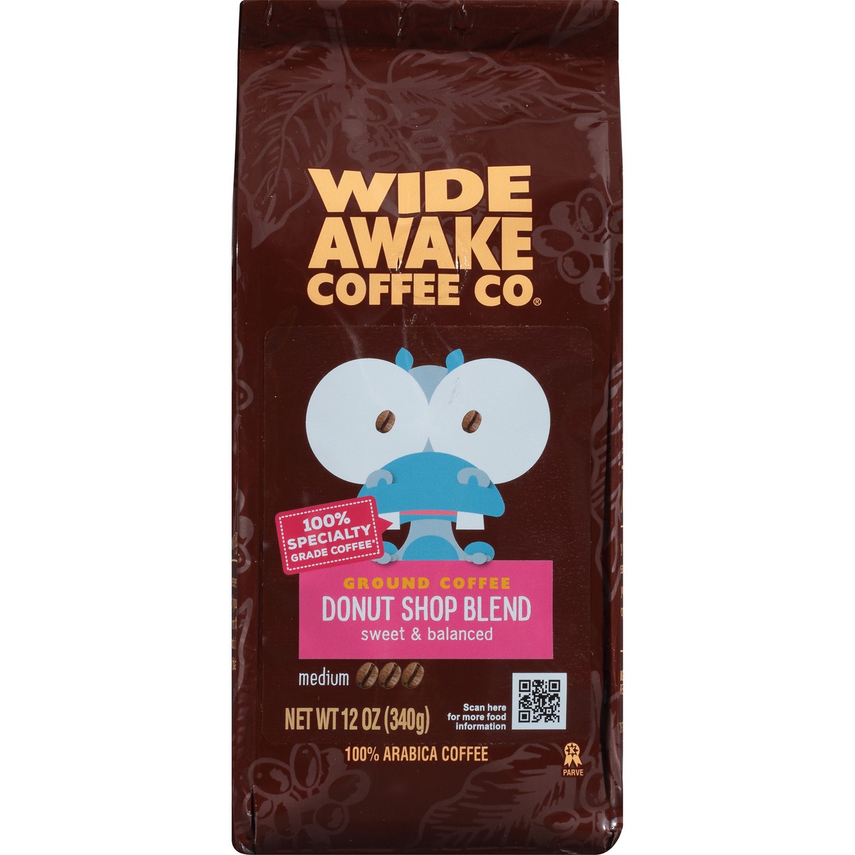 slide 3 of 9, Wide Awake Coffee Co. Medium Roast Donut Shop Blend 100% Arabica Ground Coffee - 12 oz, 12 oz