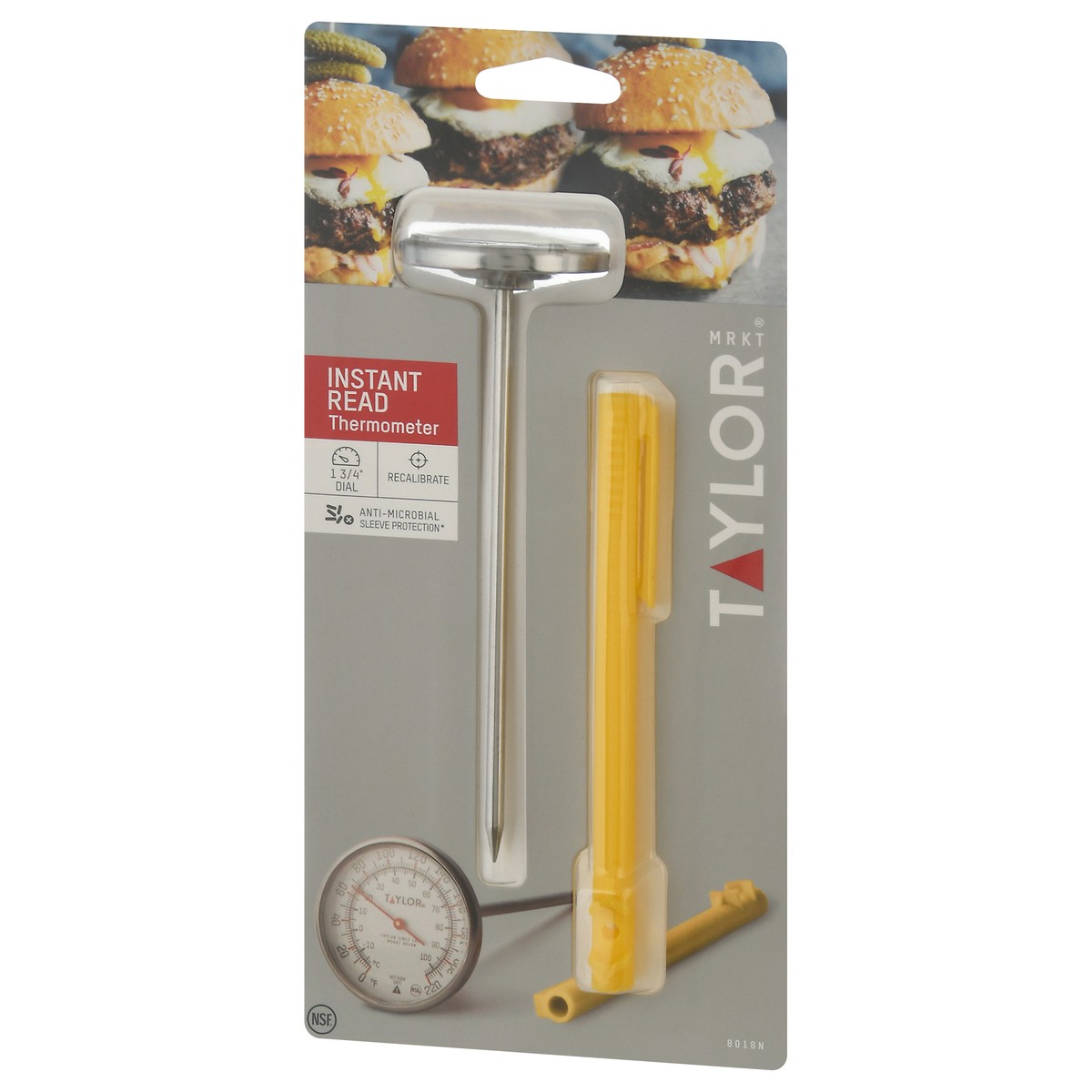 slide 4 of 9, Taylor Instant-Read Yellow Thermometer With Cover, 1 ct