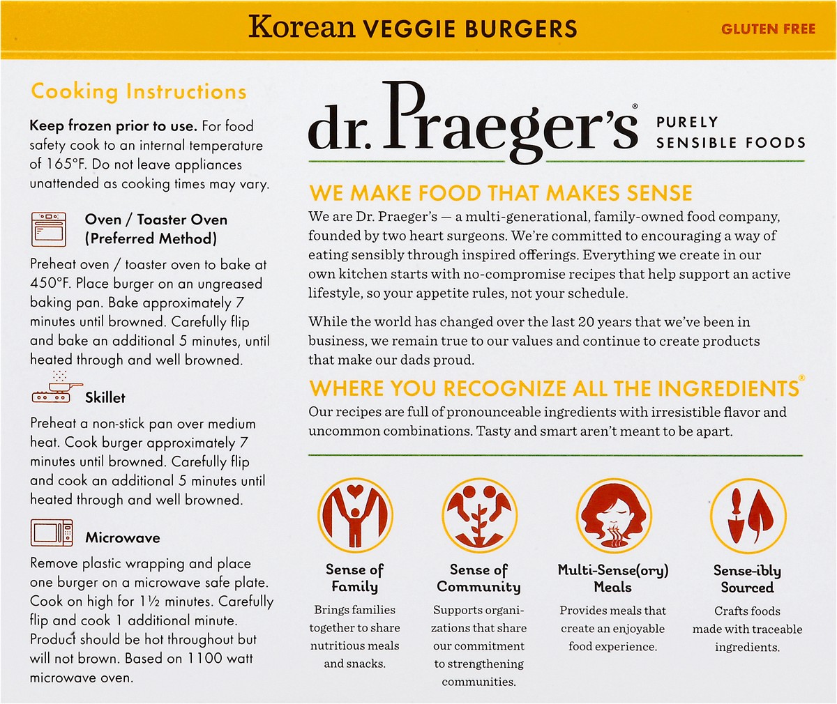 slide 10 of 12, Dr. Praeger's Korean Veggie Burgers, 10 oz