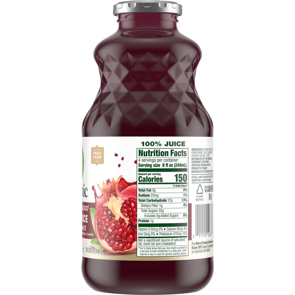 slide 3 of 3, Simple Truth Organic 100% Pomegranate Juice - 32 fl oz, 32 fl oz