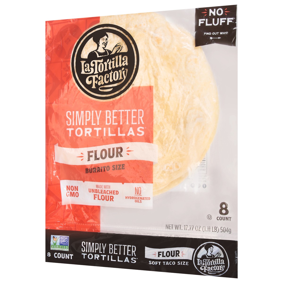 slide 12 of 14, La Tortilla Factory Simply Better Burrito Size Flour Tortillas 8 ea, 8 ct