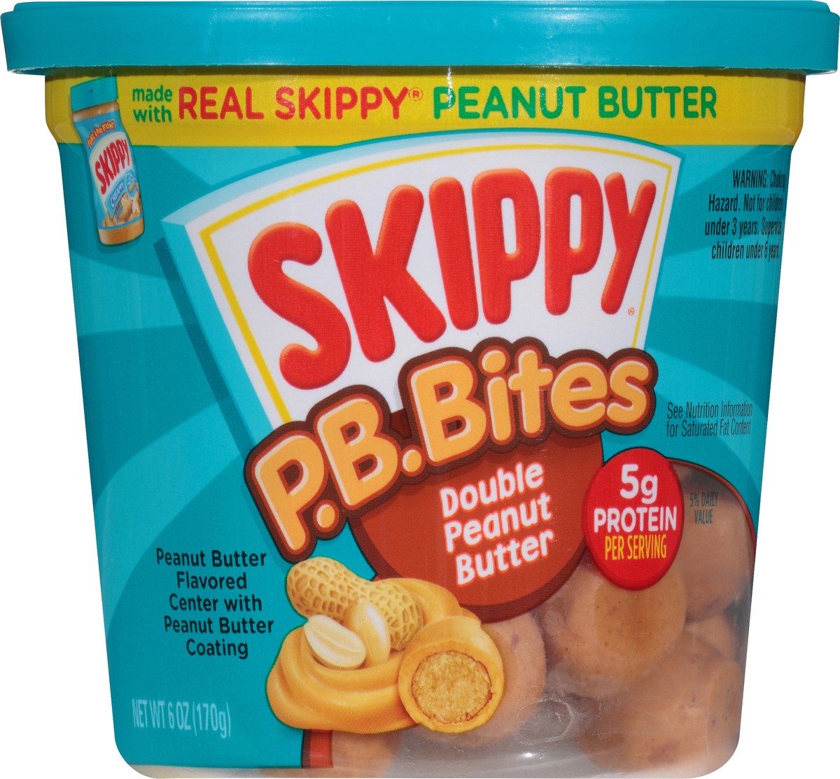 slide 4 of 12, Skippy Double Peanut Butter PB Bites 6 oz, 6 oz