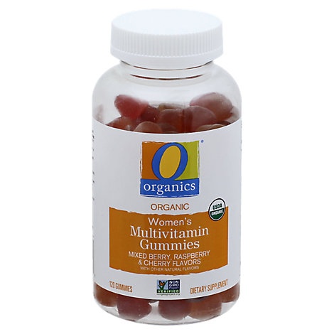 slide 1 of 1, O Organics Gummy Multivitamin Women Dietary Supplement, 120 ct