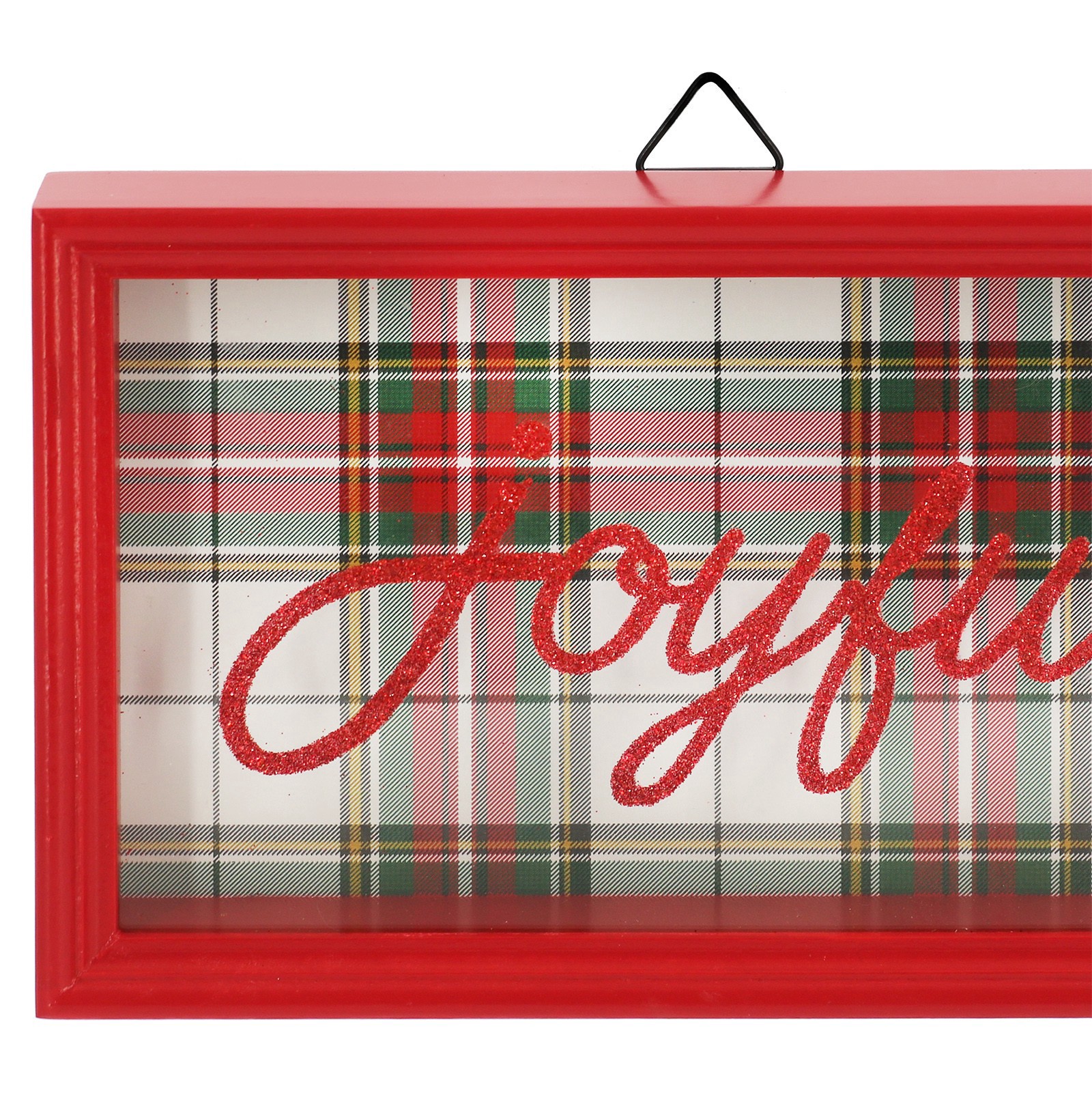 slide 2 of 4, 10" Christmas Plaid Joyful Wall Decor By Ashland, 10 in