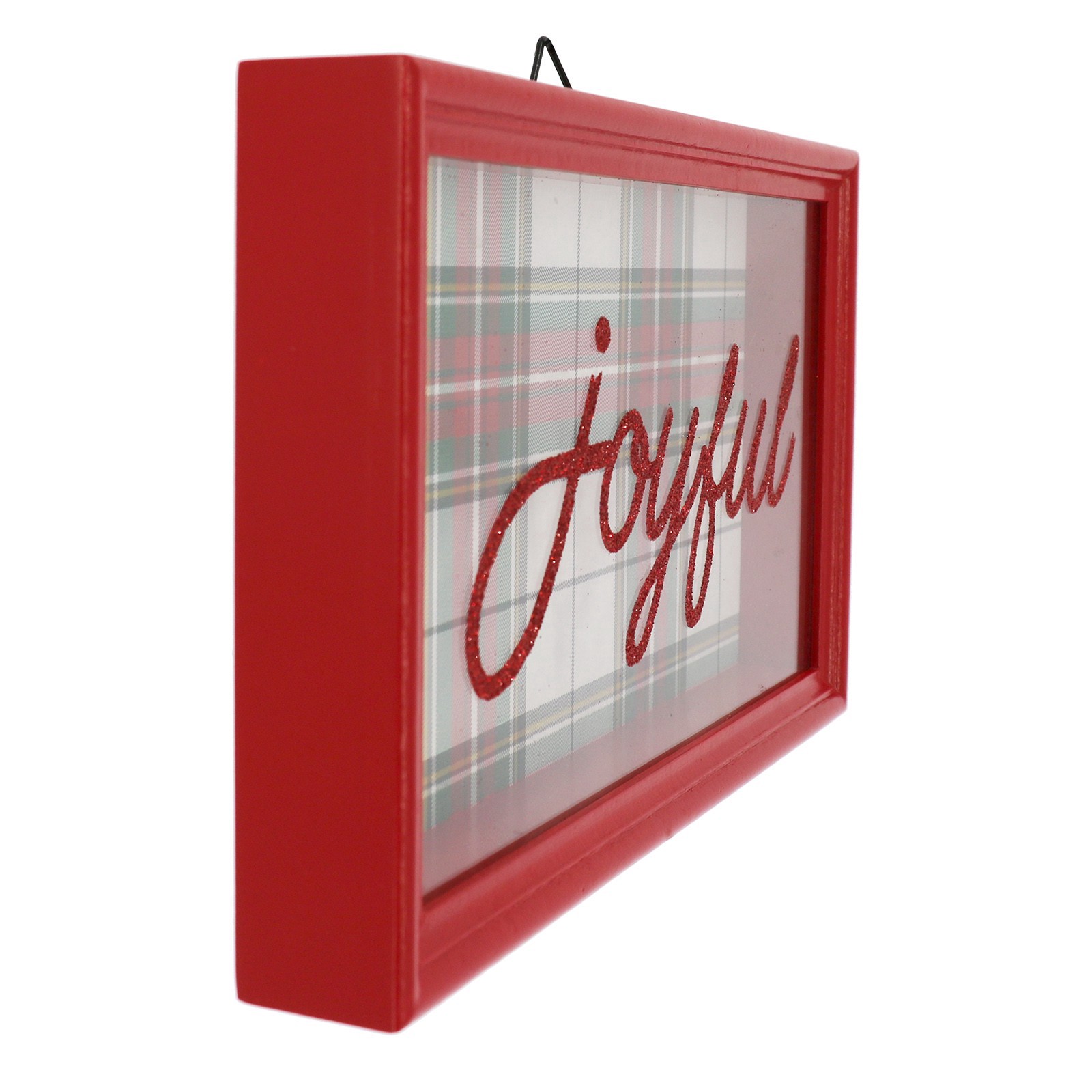 slide 3 of 4, 10" Christmas Plaid Joyful Wall Decor By Ashland, 10 in