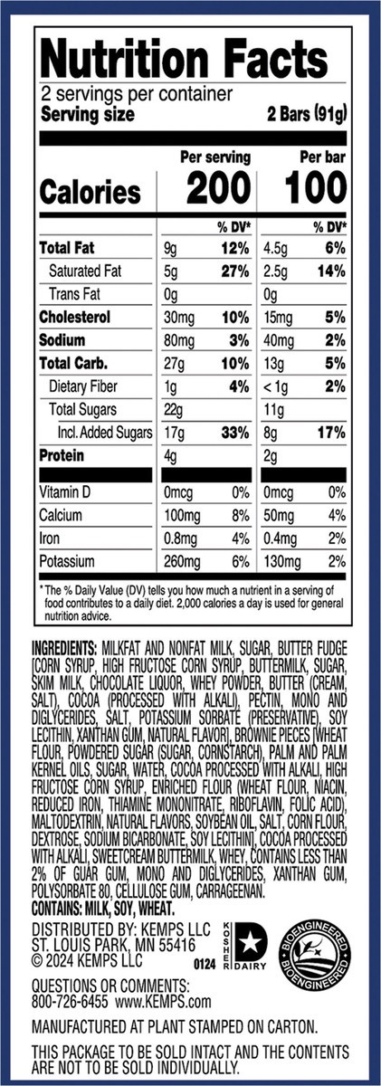 slide 7 of 15, Kemps Chocolate Fudge Brownie Ice Cream Bars,