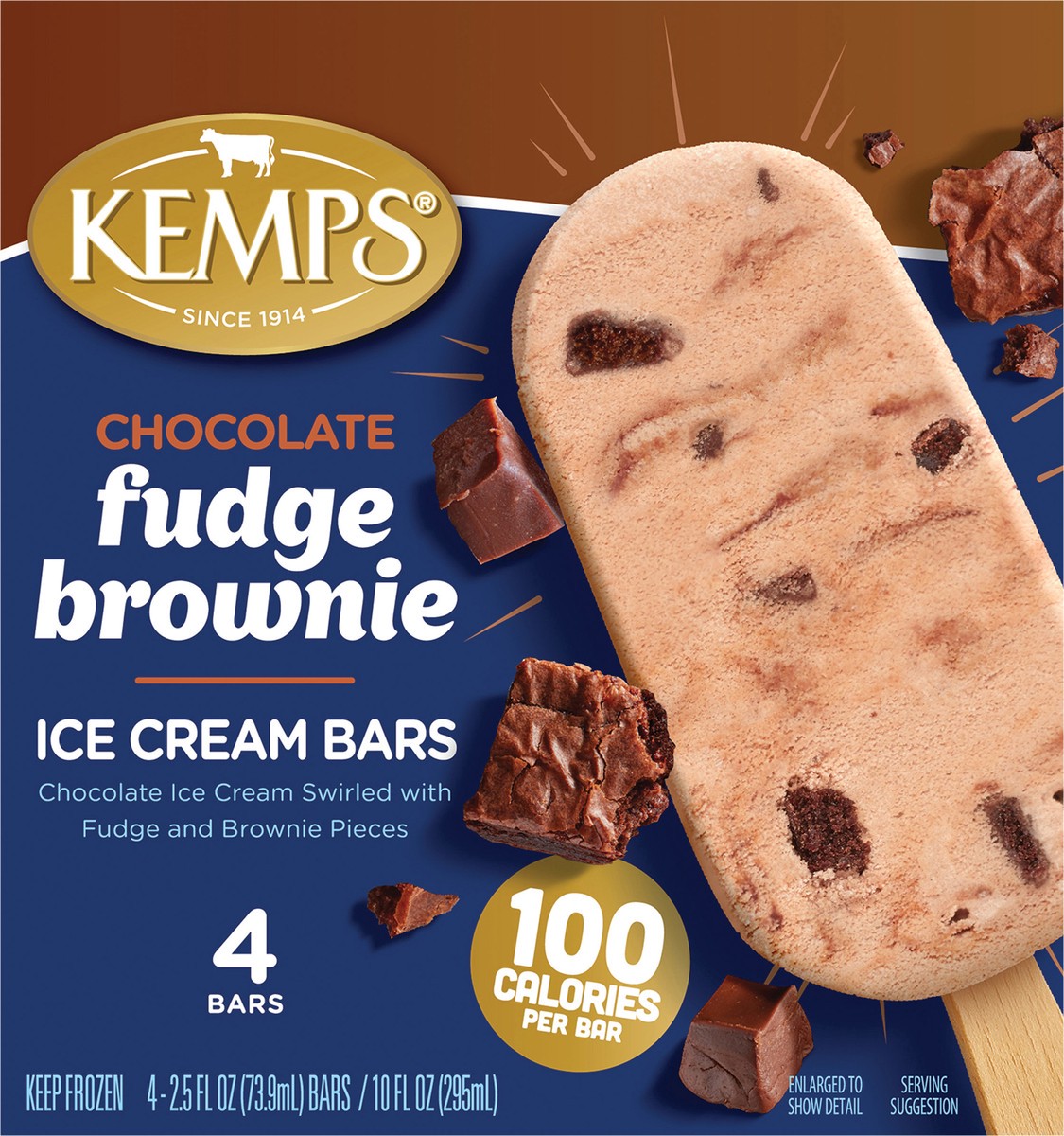 slide 2 of 15, Kemps Chocolate Fudge Brownie Ice Cream Bars,