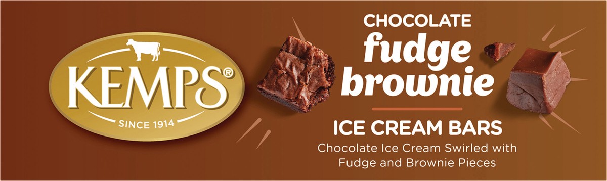 slide 13 of 15, Kemps Chocolate Fudge Brownie Ice Cream Bars,