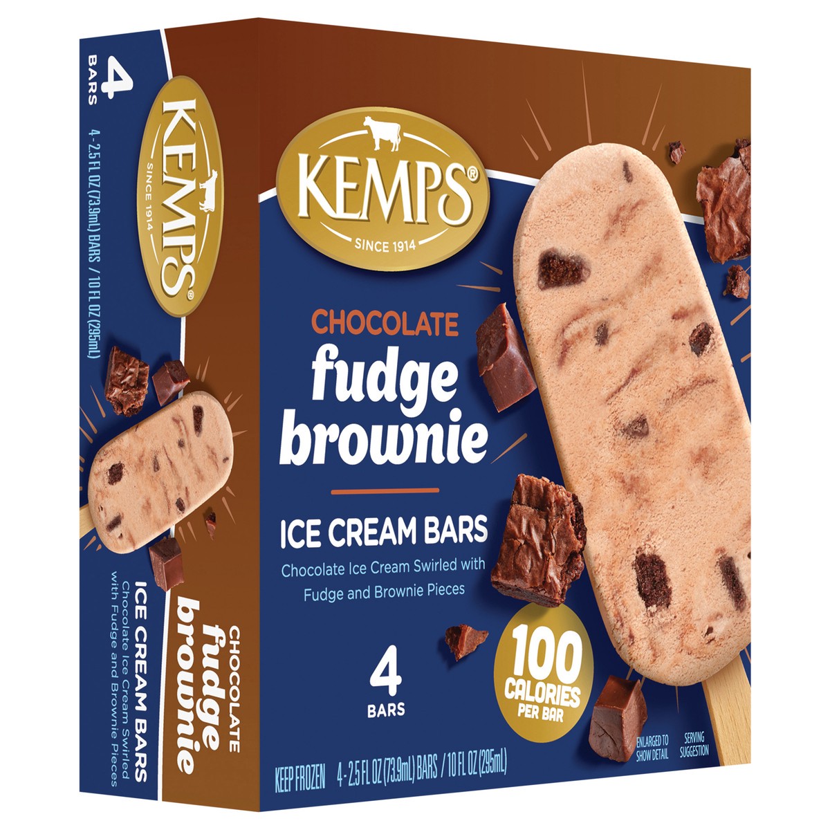 slide 9 of 15, Kemps Chocolate Fudge Brownie Ice Cream Bars,
