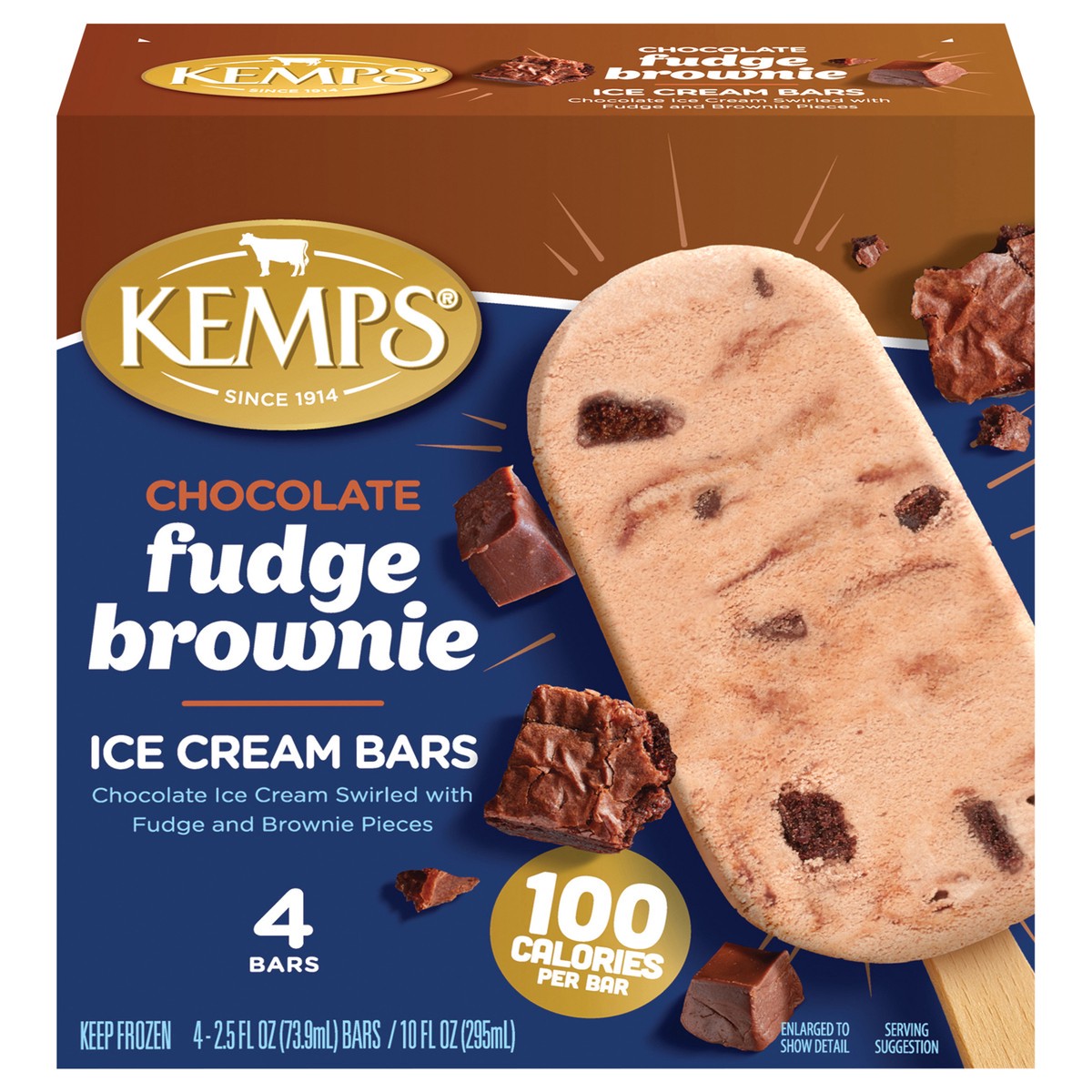 slide 11 of 15, Kemps Chocolate Fudge Brownie Ice Cream Bars,