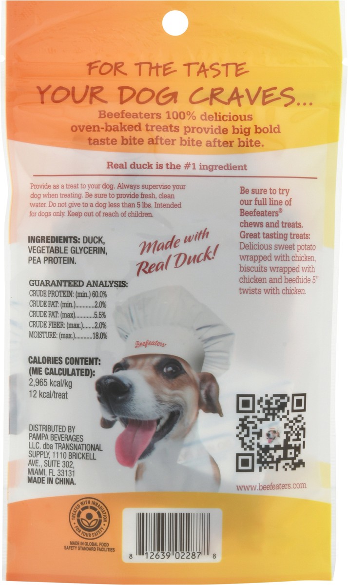 slide 4 of 9, Beefeaters Oven-Baked Duck Jerky Strips Dog Treats 1.58 oz, 1.58 oz