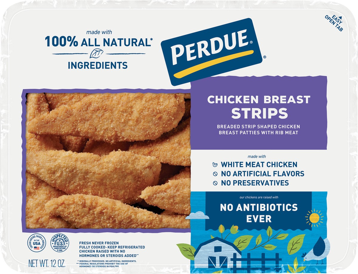 slide 3 of 3, PERDUE Breaded Chicken Breast Strips, 12 oz, 12 oz