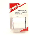 slide 1 of 1, Singer Mercerized Cotton Thread White Size 50, 1 ct