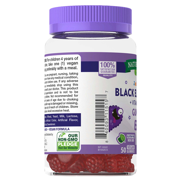 slide 10 of 13, Nature's Truth Just 4 Kidz Black Elderberry plus Vitamin C, Zinc Gummies, 50 ct