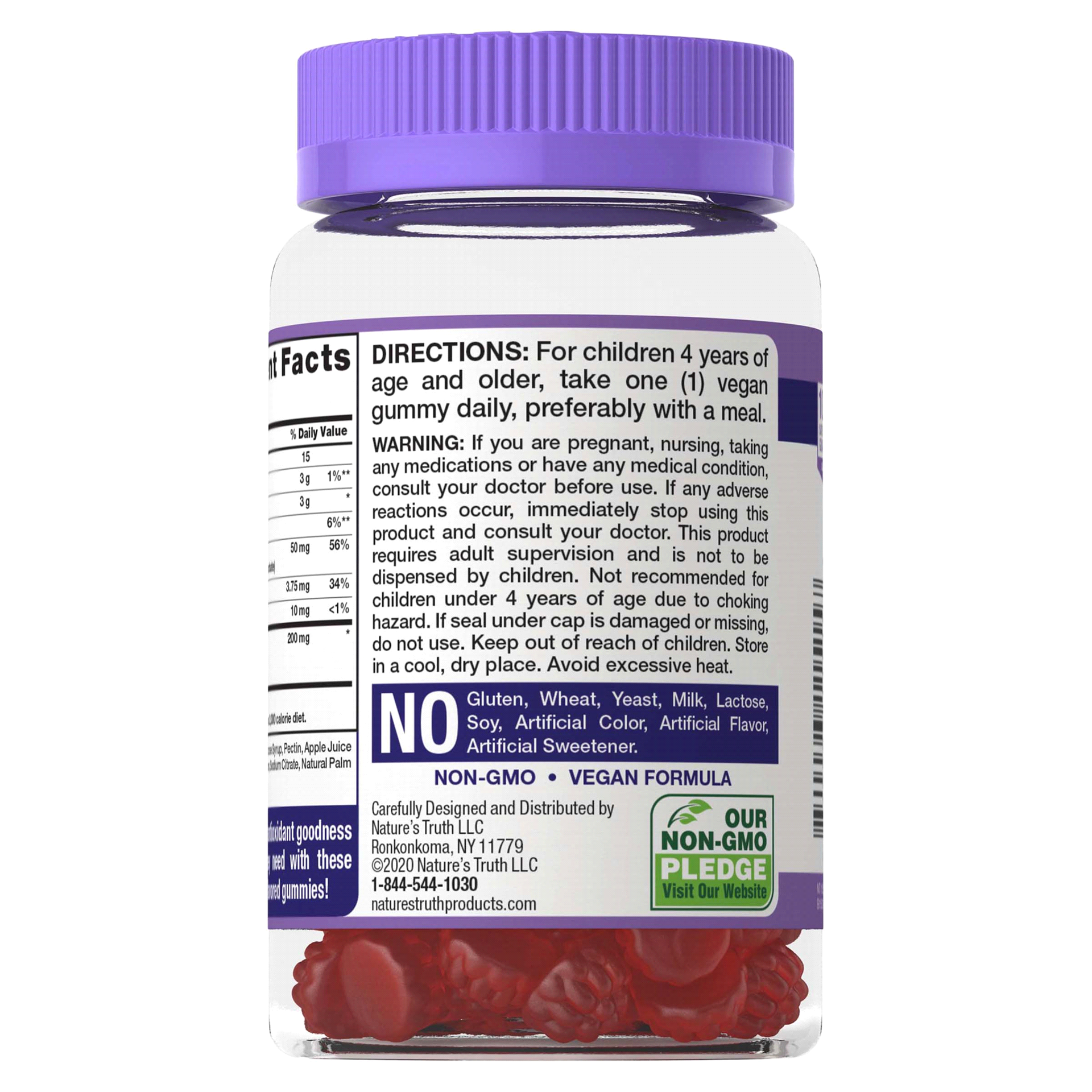 slide 11 of 13, Nature's Truth Just 4 Kidz Black Elderberry plus Vitamin C, Zinc Gummies, 50 ct