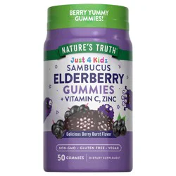 Nature's Truth Just 4 Kidz Black Elderberry plus Vitamin C, Zinc Gummies