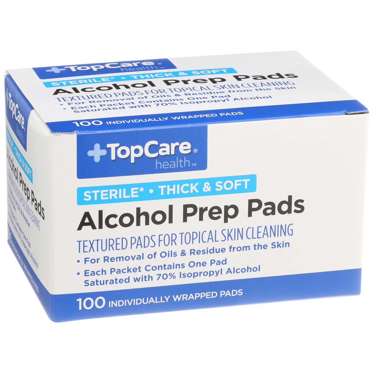 slide 3 of 8, TopCare Alcohol Prep Pads, 100 ct